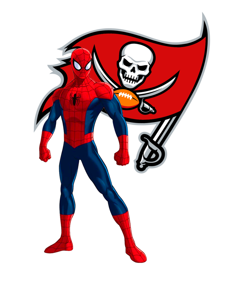 Tampa Bay Buccaneers Spider Man Logo vinyl decal